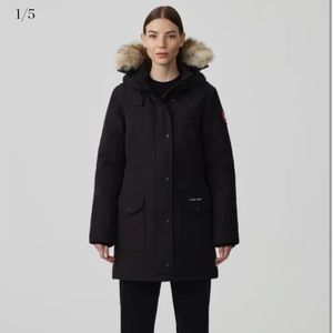 Canada Goose Trillium Parka Black Women Down Winter Jacket Coat with Fur Hood